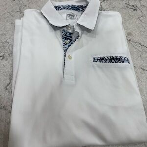 Puma Blue and White Polo Shirt Classic Design